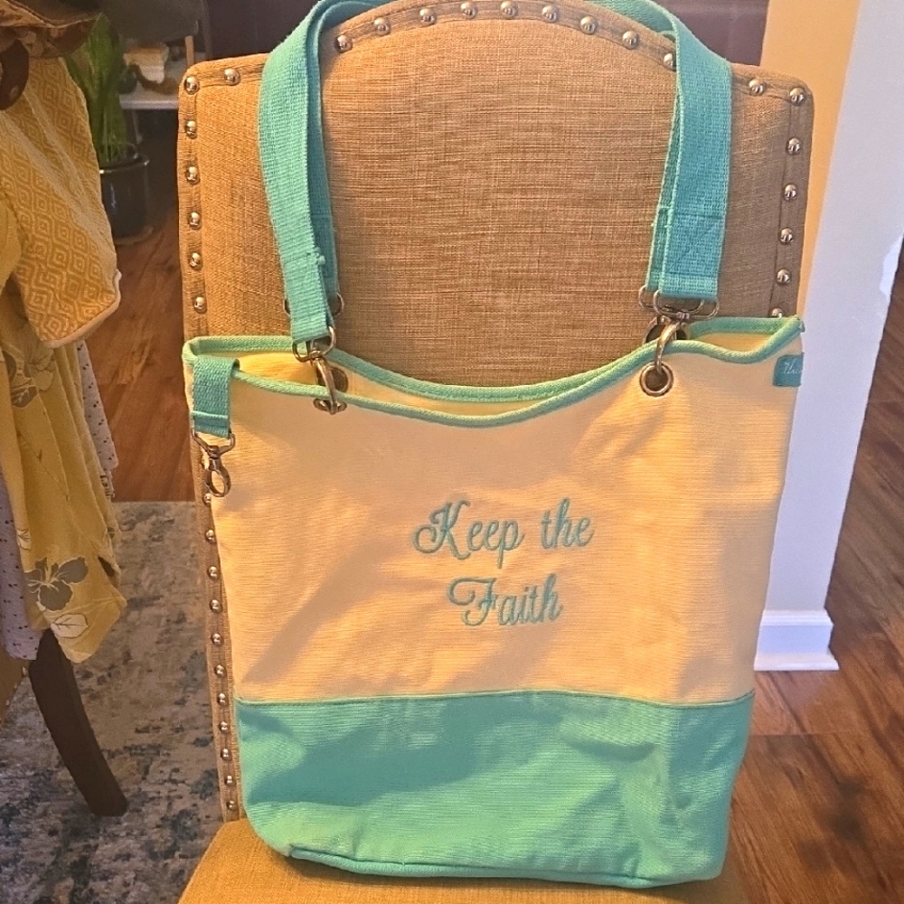 Keep the Faith Two-Tone Tote Bag